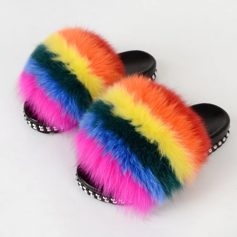 Colorful slides that has diamonds around the rim